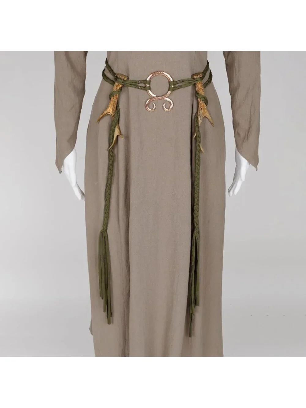 Viking Troll Cross Belt - Long Rope Ring Knotted Waist Belt for Norse & Pagan